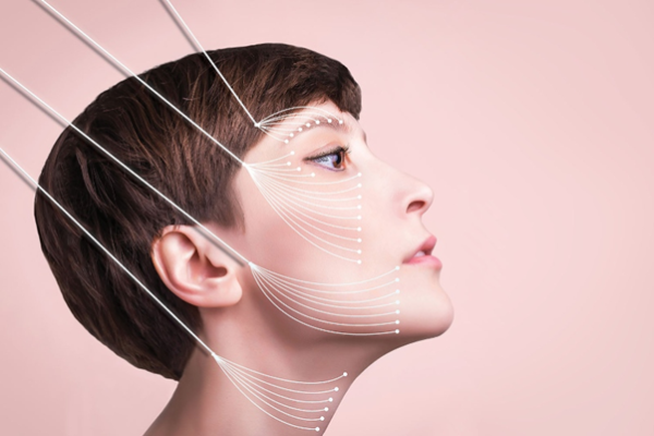 Căng da mặt bằng chỉ vàng